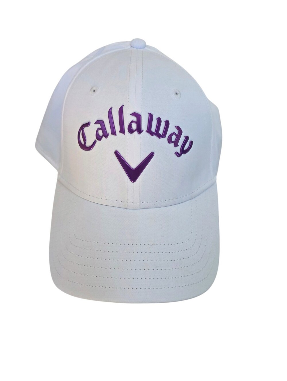 Callaway Golf White Purple Logo Baseball Cap Hat